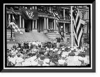 Historic Framed Print, FLAG DAY. FLAG DAY EXERCISES, STATE, WAR AND NAVY BUILDING. WILSON SPEAKING; BRYAN, DANIELS, WILLIAM PHILLIPS, F.D. ROOSEVELT, ETC. PRESENT,  17-7/8" x 21-7/8"