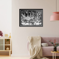 Historic Framed Print, FLAG DAY. FLAG DAY EXERCISES, STATE, WAR AND NAVY BUILDING. WILSON SPEAKING; BRYAN, DANIELS, WILLIAM PHILLIPS, F.D. ROOSEVELT, ETC. PRESENT,  17-7/8" x 21-7/8"