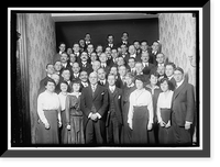 Historic Framed Print, BARRETT, JOHN. DIRECTOR GENERAL, PAN AMERICAN UNION, 1907-1920. AT HIS RESIDENCE. WORKING FORCE OF PAN AMERICAN UNION. HE IS LEFT, CENTER,  17-7/8" x 21-7/8"