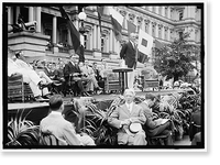 Historic Framed Print, FLAG DAY. FLAG DAY EXERCISES, STATE, WAR AND NAVY BUILDING. WILSON SPEAKING; BRYAN, DANIELS, WILLIAM PHILLIPS, F.D. ROOSEVELT, ETC. PRESENT - 2,  17-7/8" x 21-7/8"