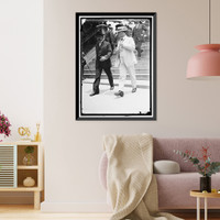 Historic Framed Print, FLETCHER, FRANK FRIDAY. ADMIRAL OF UNITED STATES NAVY. WITH SECRETARY DANIELS - 2,  17-7/8" x 21-7/8"