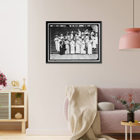 Historic Framed Print, MONDELL, FRANK WHEELER. REP. FROM WYOMING, 1895-1897, 1899-1923. REAR, WITH SUFFRAGETTES AT CAPITOL,  17-7/8" x 21-7/8"