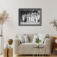 Historic Framed Print, MONDELL, FRANK WHEELER. REP. FROM WYOMING, 1895-1897, 1899-1923. REAR, WITH SUFFRAGETTES AT CAPITOL,  17-7/8" x 21-7/8"