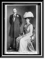 Historic Framed Print, BRITISH ROYAL FAMILY. KING GEORGE AND QUEEN MARY,  17-7/8" x 21-7/8"