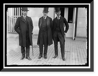 Historic Framed Print, PAISH, SIR GEORGE. OF GREAT BRITAIN. WRITER ON RAILROADS IN U.S. RIGHT, WITH AMBASSADOR SPRING-RICE, CENTER, AND BASIL BLACKETT,  17-7/8" x 21-7/8"
