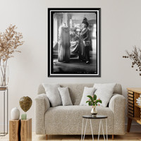 Historic Framed Print, HEMMICK, MRS. CHRISTIAN D. AT NATIONAL STYLE SHOW,  17-7/8" x 21-7/8"