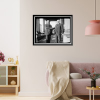 Historic Framed Print, GARRISON, LINDLEY M. SECRETARY OF WAR, 1913-1916. LEFT, WITH GEN. H.L. SCOTT,  17-7/8" x 21-7/8"