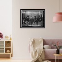 Historic Framed Print, PAN AMERICAN MASS. THANKSGIVING DAY AT ST. PATRICK'S. CROWDS LEAVING ST. PATRICK'S. SECRETARIES HOUSTON, LANE, AND REDFIELD,  17-7/8" x 21-7/8"