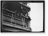 UNITED STATES NAVY. EITEL FRIEDRICH, GERMAN SHIP TAKEN OVER BY U.S.; SCENES ON DECK, ETC, Vintage Print