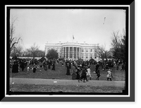 Historic Framed Print, EASTER EGG ROLLING; WHITE HOUSE,  17-7/8" x 21-7/8"