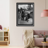 Historic Framed Print, HORSE SHOWS. MISS MILDRED GREBB AND MISS HELEN BUCHANAN,  17-7/8" x 21-7/8"
