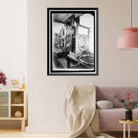 Historic Framed Print, JONES, DR. E. LESTER, CHIEF, U.S. COAST AND GEODETIC SURVEY. TIDE PREDICTING MACHINE WHICH HE BUILT,  17-7/8" x 21-7/8"