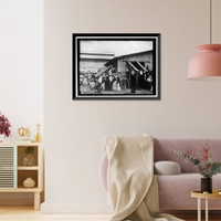 Historic Framed Print, MEXICO. FOOD SUPPLY STATION,  17-7/8" x 21-7/8"