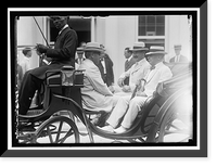 GARRISON, LINDLEY M. SECRETARY OF WAR, 1913-1916. LEFT, WITH LANSING AND HOUSTON AT WHITE HOUSE, Antique Wall Art