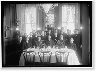 Historic Framed Print, SENATE PAGES: MARSHALL, CENTER, GIVING DINNER TO PAGES,  17-7/8" x 21-7/8"