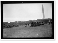 Historic Framed Print, DISTRICT OF COLUMBIA PUBLIC SCHOOLS. HIGH SCHOOL CADETS ON THE MALL,  17-7/8" x 21-7/8"