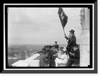 Historic Framed Print, GRAND ARMY OF THE REPUBLIC, PARADE AT 1915 ENCAMPMENT. CEREMONY BY VETERANS OF G.A.R. IN WEST GALLERY OF CAPITOL; J R. WHITTLESAY OF MO. WITH FLAG, RELEASING WHITE DOVES OF PEACE; DR. JOHN M. - 2,  17-7/8" x 21-7/8"