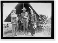 NATIONAL GUARD OF D.C. GEN. HUGH L. SCOTT; COL. WILLIAM HARVEY; SEC. OF WAR BAKER. ANTON STEPHAN IS AT REAR BETWEEN HARVEY AND BAKER, Historic Reproduction