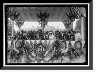 Historic Framed Print, PREPAREDNESS PARADE. PRESIDENT WILSON, WILLIAM F. GUDE, AND RANDOLPH KAUFFMANN LEADING PARADE; AMONG THOSE IN NEXT ROW ARE: REP. JOE ROBINSON AND C. COLUMBUS,  17-7/8" x 21-7/8"