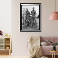 PLATTSBURG RESERVE OFFICERS TRAINING CAMP. LEFT, TOM SHIPP; CENTER, PHIL PATCHEN, Antique Wall Art