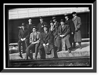 Historic Framed Print, [Standing: Joe Boehling, Harry Harper, Edward Patsy" Gharritty,  Sam Rice,  ?; seated: Jim Shaw,  Jack Bentley,  Doc Ayers,  ?,  Nick Altrock,  Washington AL (baseball)",  17-7/8" x 21-7/8"