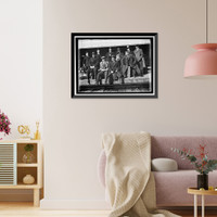 Historic Framed Print, [Standing: Mike Menosky, Joe Boehling, Harry Harper, Edward Patsy" Gharritty,  Sam Rice,  ?; seated: Jim Shaw,  Jack Bentley,  Doc Ayers,  ?,  Nick Altrock,  Washington AL (baseball)]",  17-7/8" x 21-7/8"