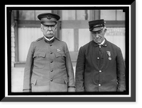 Historic Framed Print, DRISCOLL, JOHN. VETERAN OF FIGHT BETWEEN MERRIMAC AND MONITOR. RIGHT, WITH GENERAL SMITH, ANOTHER VETERAN OF THE FIGHT,  17-7/8" x 21-7/8"