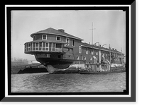 Historic Framed Print, FRANKLIN, U.S.S. USED AS TRAINING SHIP. ADM. FARRAGUT'S FLAGSHIP - 3,  17-7/8" x 21-7/8"