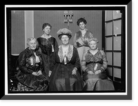 Historic Framed Print, BARRETT, KATE WALLER, LEFT, WITH FOUR WOMEN IN UNIDENTIFIED GROUP,  17-7/8" x 21-7/8"