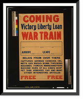 Coming Victory Liberty Loan war train, Antique Poster