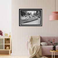 Historic Framed Print, PREPAREDNESS PARADE. FLOAT LIKE BATTLESHIP,  17-7/8" x 21-7/8"