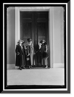 Historic Framed Print, WOMAN SUFFRAGE. GROUP OF SUFFRAGISTS AT HOUSE OFFICE BUILDING,  17-7/8" x 21-7/8"