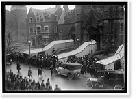 Historic Framed Print, SAINT PATRICK'S CHURCH. CROWDS IN FRONT - 2,  17-7/8" x 21-7/8"