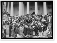 MONTGOMERY, REV. JAMES SHERA, D.D. CHAPLIAN OF THE HOUSE. LEFT OF THE 2 MINISTERS IN CENTER; W.T.C.U. GROUP AT CAPITOL, Antique Print