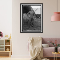 Historic Framed Print, PLATTSBURG RESERVE OFFICERS TRAINING CAMP. CAPT. HALSTEAD DOREY, U.S.A., 4TH INF. INSTRUCTOR,  17-7/8" x 21-7/8"