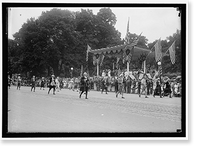 Historic Framed Print, PREPAREDNESS PARADE: COLONIAL UNIT PASSING REVIEWING STAND,  17-7/8" x 21-7/8"
