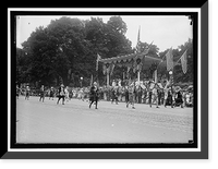 Historic Framed Print, PREPAREDNESS PARADE: COLONIAL UNIT PASSING REVIEWING STAND,  17-7/8" x 21-7/8"