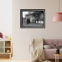 Historic Framed Print, NATIONAL AERO COAST PATROL COMMN.: CURTISS HYDROAEROPLANE OR FLYING BOAT EXHIBITED NEAR HOUSE OFFICE BUILDING. BOWMAN; FRANKENFIELD; PEARY; SMITH; FRED KELLY,  17-7/8" x 21-7/8"