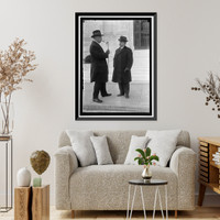 Historic Framed Print, DEFREES, JOSEPH HOLTON, OF CHICAGO, VICE PRESIDENT OF CHAMBER OF COMMERCE OF U.S. LEFT, WITH F.A. SEILBERLING,  17-7/8" x 21-7/8"