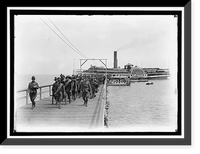 Historic Framed Print, NATIONAL GUARD OF D.C. RETURNING FROM CAMP AT COLONIAL BEACH,  17-7/8" x 21-7/8"