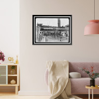 Historic Framed Print, NATIONAL GUARD OF D.C. RETURNING FROM CAMP AT COLONIAL BEACH - 2,  17-7/8" x 21-7/8"