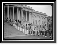 Historic Framed Print, WOMAN SUFFRAGE. AT CAPITOL WITH BANNERS,  17-7/8" x 21-7/8"