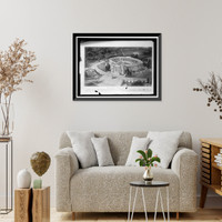 Historic Framed Print, MEMORIAL AMPHITHEATRE, ARLINGTON. COPY OF PLAN,  17-7/8" x 21-7/8"