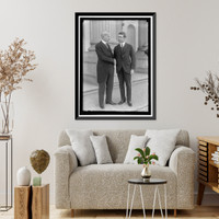 MARSHALL, THOMAS RILEY. GOVERNOR OF INDIANA, 1909-1913; VICE PRESIDENT OF THE UNITED STATES, 1913-1921. LEFT, WITH EWING MITCHELL Classic, Antique Poster