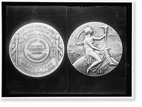 Historic Framed Print, CURTISS, GLENN HAMMOND. AVIATOR, MANUFACTURER. CURTISS AIRPLANE. LANGLEY MEDAL PRESENTED HIM BY SMITHSONIAN, FEBRUARY 13, 1913,  17-7/8" x 21-7/8"