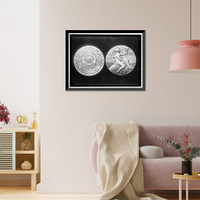 Historic Framed Print, CURTISS, GLENN HAMMOND. AVIATOR, MANUFACTURER. CURTISS AIRPLANE. LANGLEY MEDAL PRESENTED HIM BY SMITHSONIAN, FEBRUARY 13, 1913,  17-7/8" x 21-7/8"