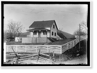 Historic Framed Print, UNIDENTIFIED FARMHOUSE,  17-7/8" x 21-7/8"