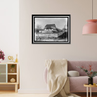 Historic Framed Print, UNIDENTIFIED FARMHOUSE,  17-7/8" x 21-7/8"