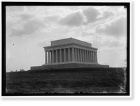 Historic Framed Print, LINCOLN MEMORIAL. COMPLETE,  17-7/8" x 21-7/8"