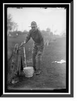 Historic Framed Print, PLATTSBURG RESERVE OFFICERS TRAINING CAMP. THE PUMP,  17-7/8" x 21-7/8"